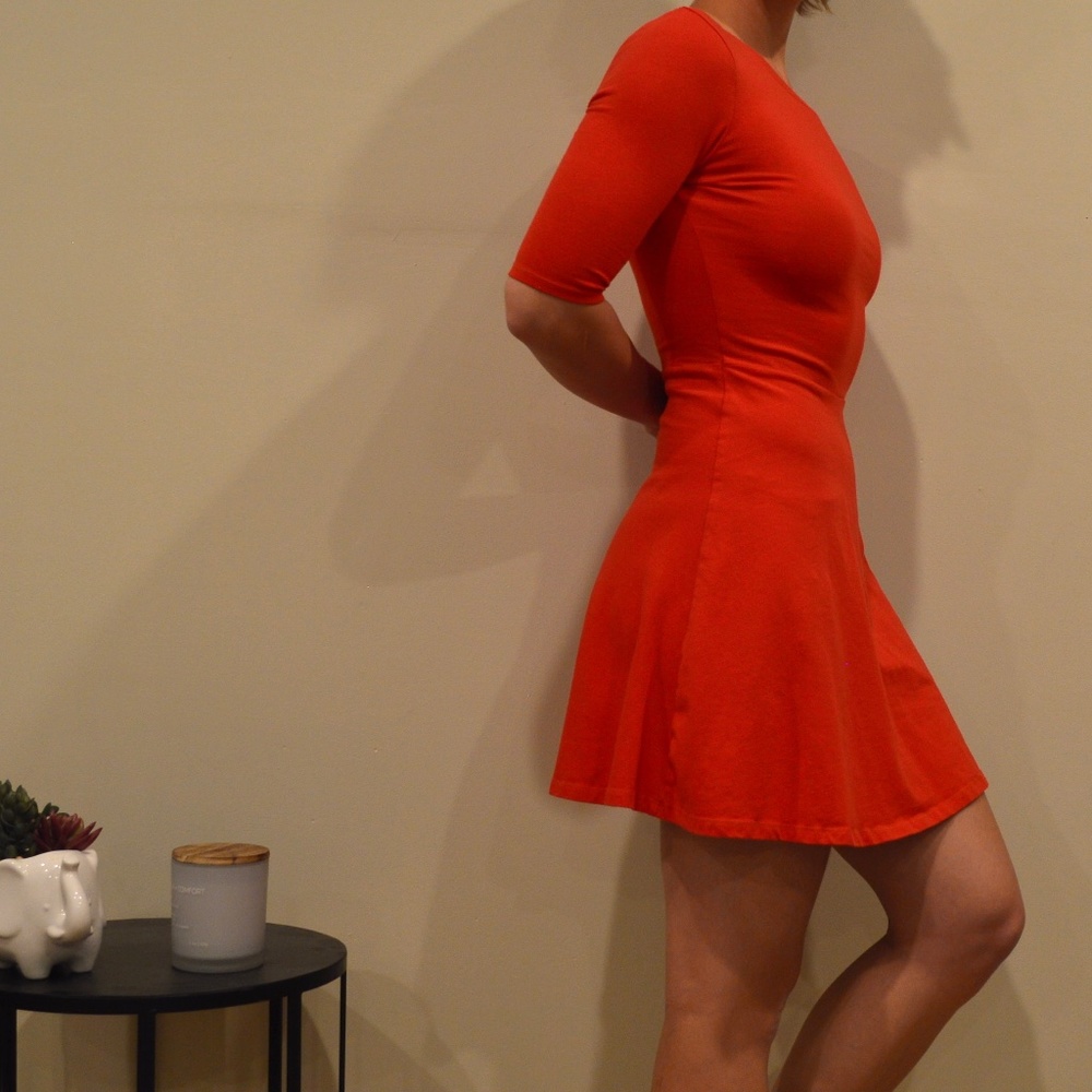 Blood orange Short summer t-shirt dress